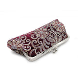 Vintage Wine Red Velvet Women HandBag Embroidered Beads Sequin