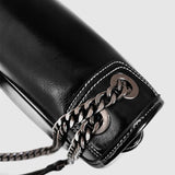 Vintage Leather Shoulder Bag Large Capacity Office Messenger Flap Bag