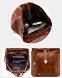 Vintage Women Backpack PU Leather Schoolbag for Teenage Girls Travel