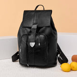 Vintage Women Backpack PU Leather Schoolbag for Teenage Girls Travel