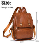 Vintage Women Backpacks High Leather Bag School Bags Ladies Bagpack