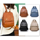 Vintage Women Backpacks High Leather Bag School Bags Ladies Bagpack