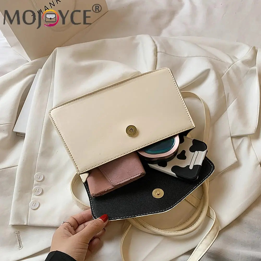 Vintage Women Bag PU Leather Shoulder Crossbody Solid Flap Purse Mini