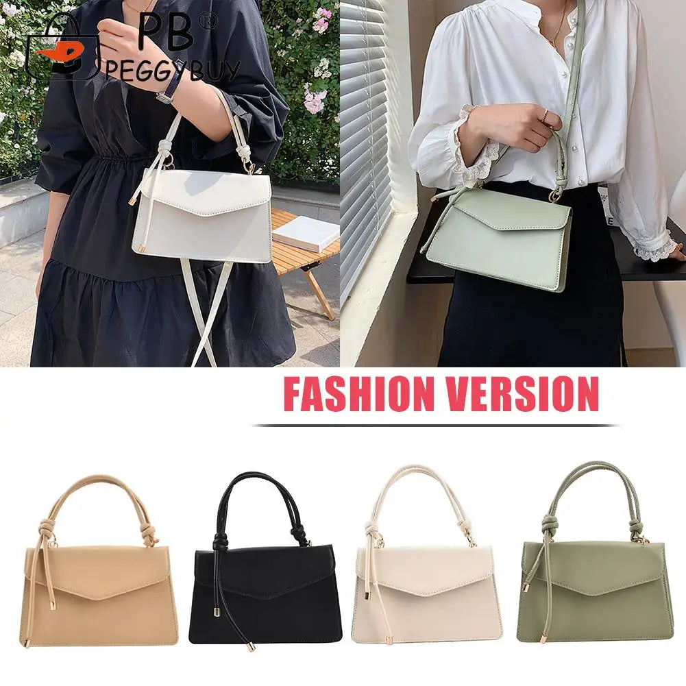 Vintage Women Bag PU Leather Shoulder Crossbody Ladies Solid Flap Purse Mini