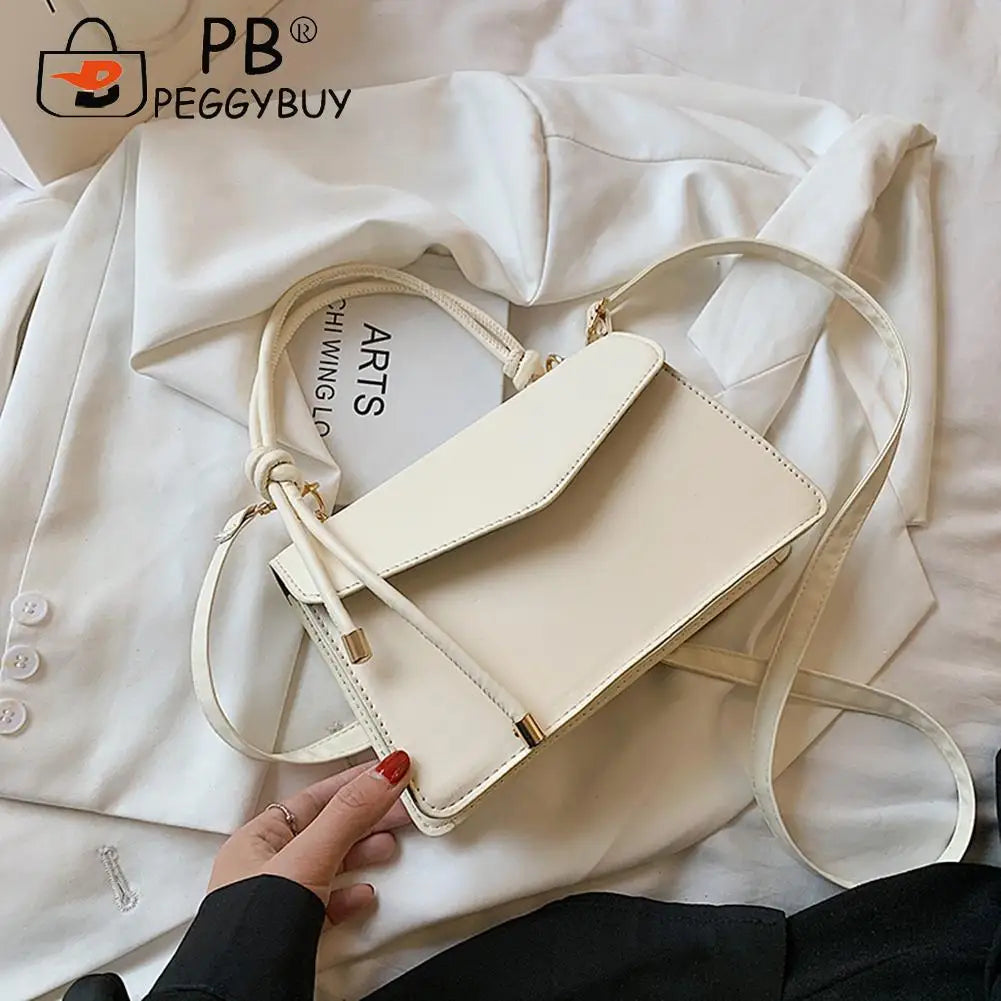Vintage Women Bag PU Leather Shoulder Crossbody Ladies Solid Flap Purse Mini