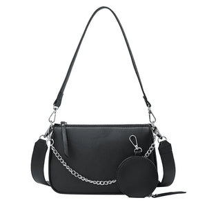 Vintage PU Leather Shoulder Bag Women Casual Handbag Crossbody Clutch