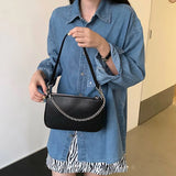 Vintage PU Leather Shoulder Bag Women Casual Handbag Crossbody Clutch