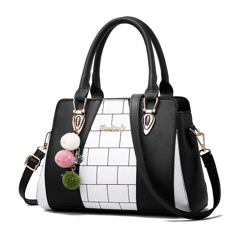 Vintage Women Bags PU Leather Handbag Ladies Messenger Bags Tassel
