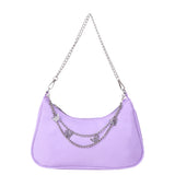 Vintage Women Bags Pure Casual Butterfly Chain Shoulder Mini