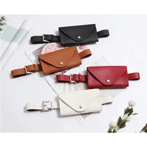 Vintage Women Belt Messenger Bags Waist Bag Pu Leather Fanny Pack
