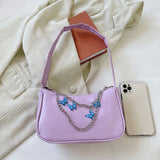 Vintage Women Butterfly Chain PU Small Shoulder Bag Underarm Bags