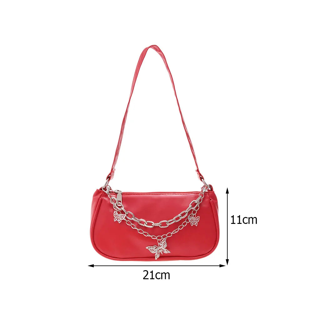 Vintage Women Butterfly Shoulder Bag Casual Small Handbag