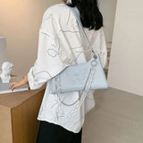 Vintage Butterfly PU Leather Chain Armpit Shoulder Bag
