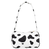 Vintage Butterfly Cow Print Shoulder Bag Top-handle Ladies Handbags