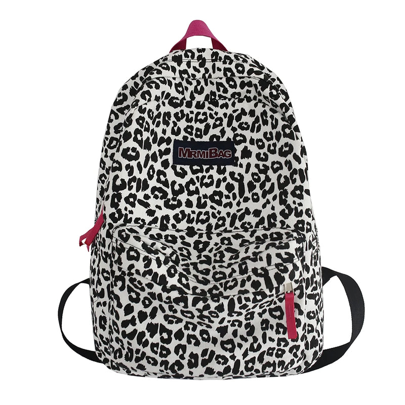Vintage Women Canvas Printing Rucksack Casual Handbag Ladies Large Knapsack