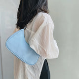Vintage Women Casual PU Leather Chain Purse Underarm Shoulder Bag