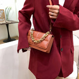 Vintage Women Casual Shoulder Bag Lady Checker Solid Small Shoulder Crossbody Ba