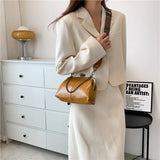 Vintage PU Leather Chain Tote Handbag Crossbody Bag