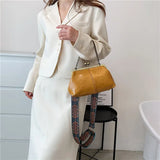 Vintage PU Leather Chain Tote Handbag Crossbody Bag