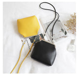 Vintage Women Clip Bags Small PU Leather Female Crossbody Shoulder Bag