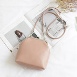 Vintage Women Clip Bags Small PU Leather Female Crossbody Shoulder Bag