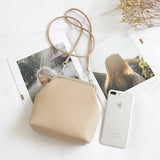 Vintage Women Clip Bags Small PU Leather Female Crossbody Shoulder Bag