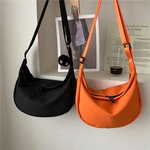 Vintage Women Crossbody Bag Chest Bag Half Moon Shape Shoulder Bags