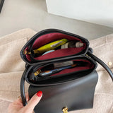 Vintage Women Crossbody Bag PU Leather Female Shoulder Messenger Bags