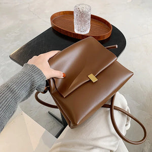 Vintage Women Crossbody Bag PU Leather Female Shoulder Messenger Bags