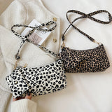 Vintage Leopard Print Crossbody Bag for Women