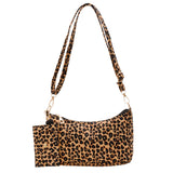 Leopard Print Crossbody Bag - Vintage Women's Shoulder Purse
