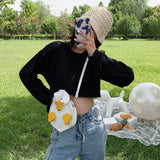 Vintage Duck Shape PU Leather Shoulder Crossbody Bag