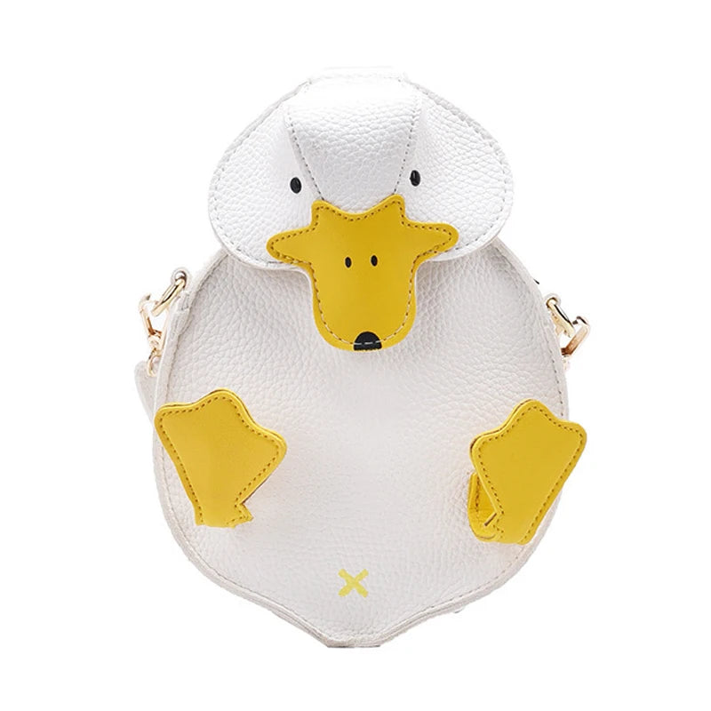 Vintage Duck Shape PU Leather Shoulder Bag Casual Crossbody Messenger