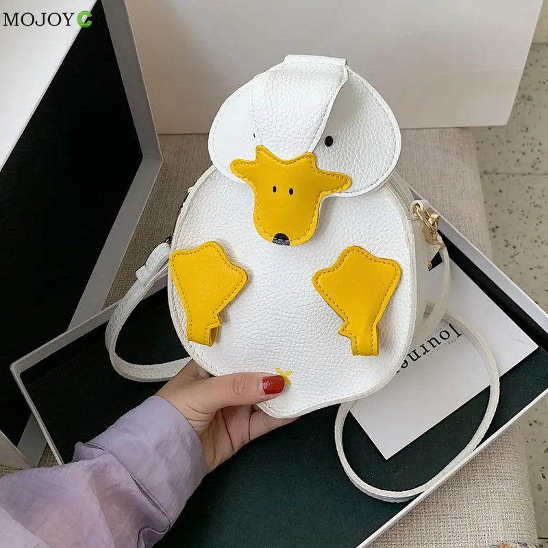 Vintage Women Duck Shape PU Leather Crossbody Messenger Bag