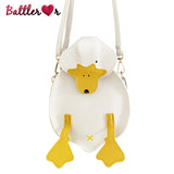 Vintage Duck Shape PU Leather Shoulder Bag Casual Crossbody Messenger