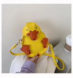 Vintage Duck Shape PU Leather Shoulder Bag Casual Crossbody Messenger