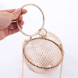 Vintage Hollow Out Evening Bag Mini Handbag Clutch Circular Cage Q3