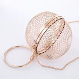 Vintage Hollow Out Evening Bag Mini Handbag Clutch Circular Cage Q3