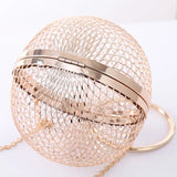 Vintage Hollow Out Evening Bag Mini Handbag Clutch Circular Cage Q3