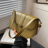 Vintage Women Flap Shoulder Bag PU Leather Crossbody Saddle Bags