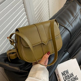 Vintage Women Flap Shoulder Bag PU Leather Crossbody Saddle Bags