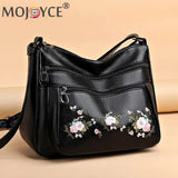 Vintage Flower Embroidery Crossbody Bag Travel Handbag