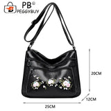 Vintage Flower Embroidery Shoulder Crossbody Bag Travel Handbags