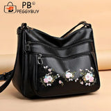 Vintage Flower Embroidery Shoulder Crossbody Bag Travel Handbags