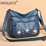 Vintage Flower Embroidery Crossbody Bag Travel Handbag