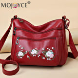 Vintage Flower Embroidery Crossbody Bag Travel Handbag