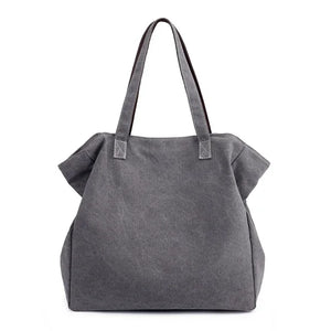 Vintage Canvas Tote Large Capacity Shoulder Bag for Women