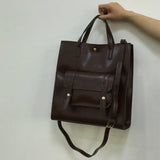 Vintage Women Handbag Large Capacity PU Leather Shoulder Bag