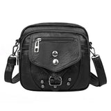 Vintage Women PU Leather Crossbody Bag Solid Phone Pouch