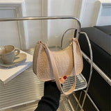 Vintage Green Felt Tote Bag Women Handbag